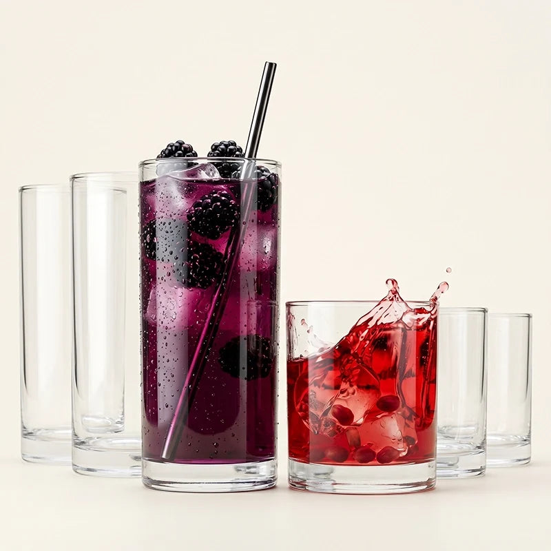 Clear Shatterproof Tumbler Glass Set