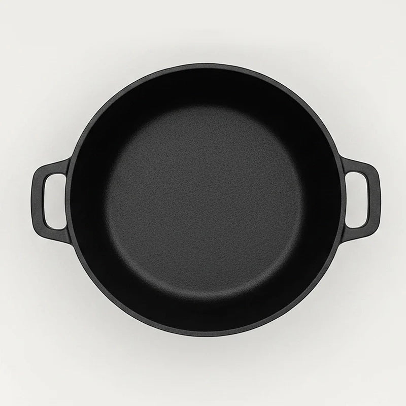 2 in 1 Pre Seasoned Cast Iron Dutch Oven with Griddle Lid