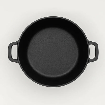 2 in 1 Pre Seasoned Cast Iron Dutch Oven with Griddle Lid